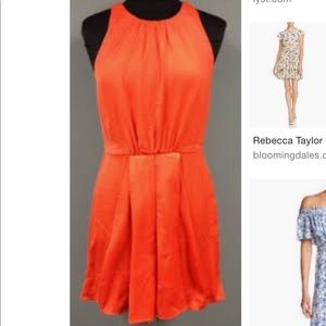 Rebecca Taylor orange silk dress